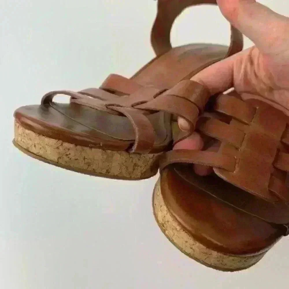 Lucky brand platform wedges 9 39 willows leather
